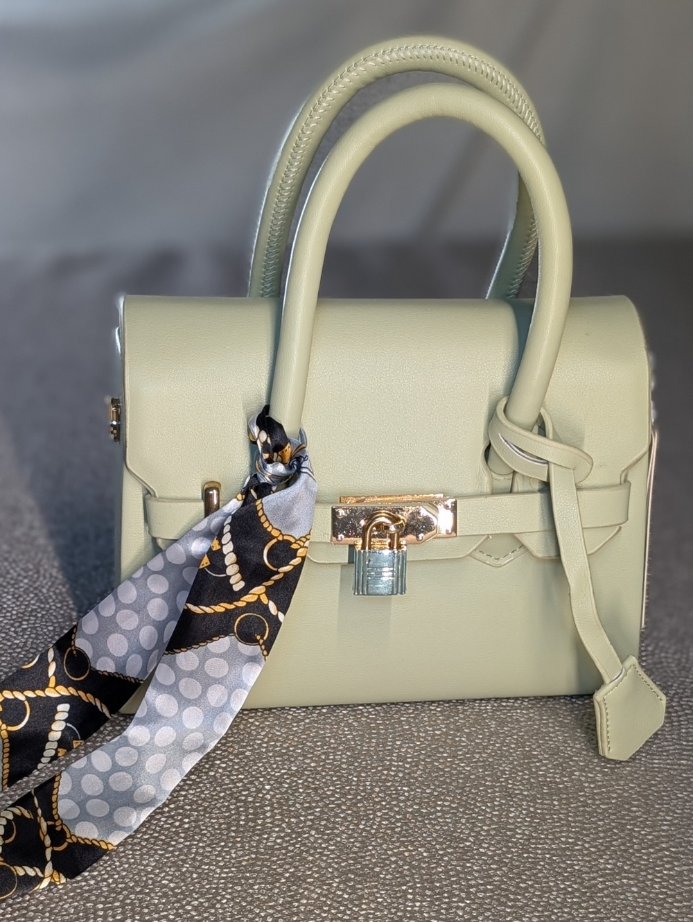 NWT Vegan Leather Mini Top Handle/Crossbody Bag – Sage Green 💚✨